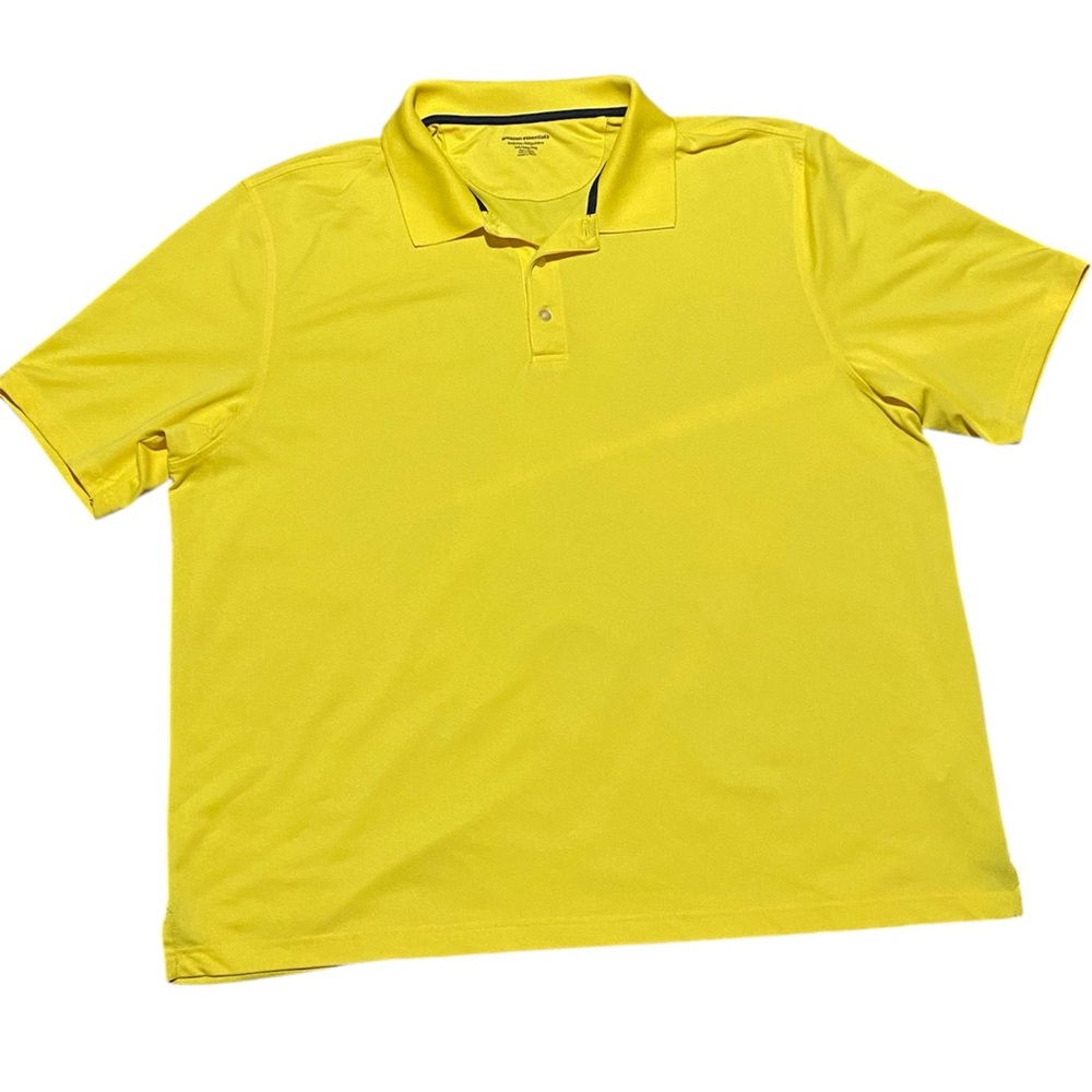 Golf course Polo| Amazon essentials basic Men Yellow Polo Shirt plus size XXL